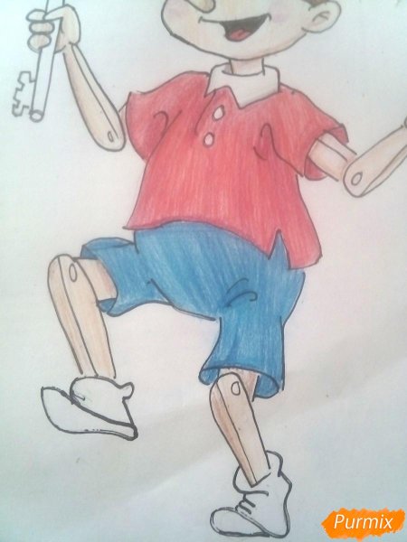 Пьеро из Буратино нарисовать