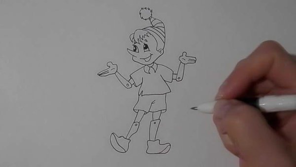 Раскраска Буратино Мальвина Пьеро Артемон