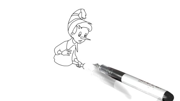 Буратино рисунок