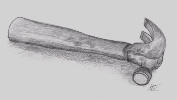 Молоток карандашом