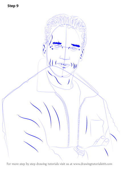 Арнольд Шварценеггер нарисовать карандашом поэтапно