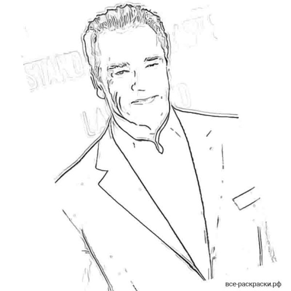 Раскраска Шварценеггер