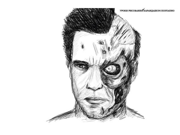 Арнольд Шварценеггер Терминатор карандаш