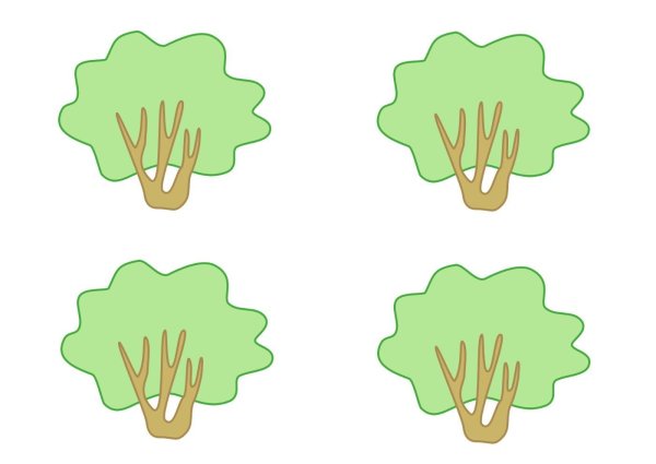 Кустик рисунок для детей