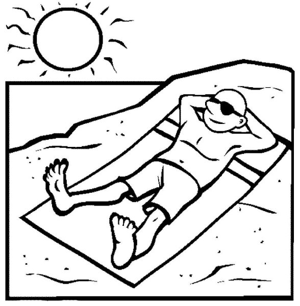 Закаливание раскраска