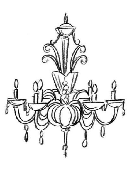 Люстра раскраска