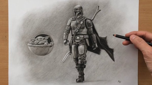 Мандалорец карандашом