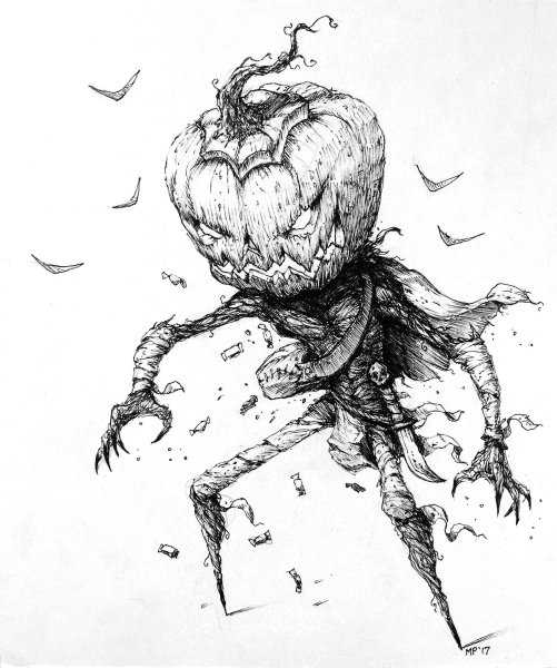 Рисунки карандашом для срисовки ужастики