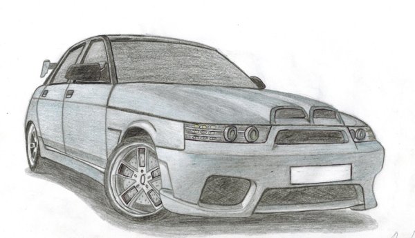 ВАЗ 2110 карандашом