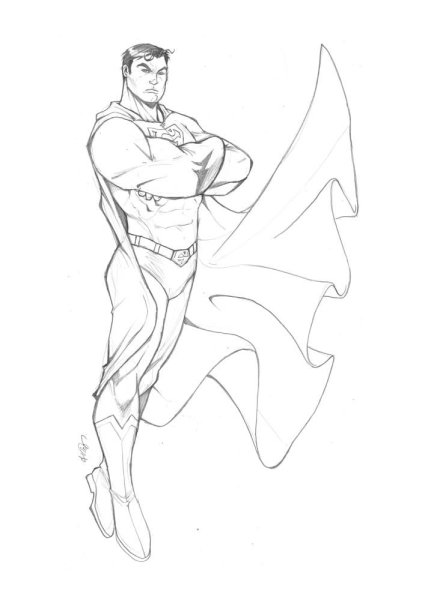 Супермен карандашом