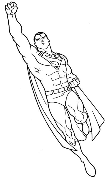 Супермен раскраска