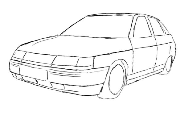 ВАЗ 2112 карандашом
