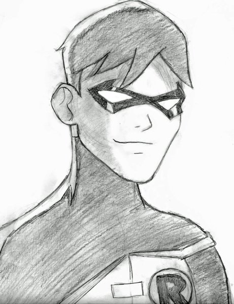 Раскраска юные Титаны Робин