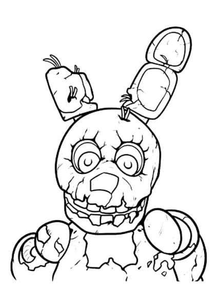 Раскраска Фредди СПРИНГТРАП