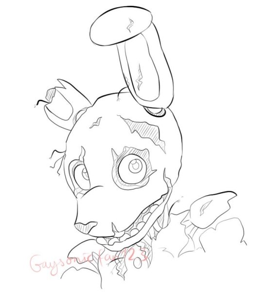 ФНАФ 3 рисунки для срисовки