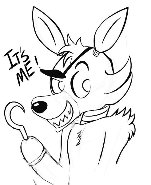 Раскраски ФНАФ фантайм Фокси