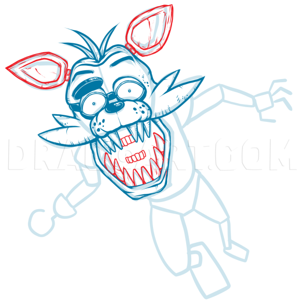 Срисовать из игры ФНАФ 1 Фокси