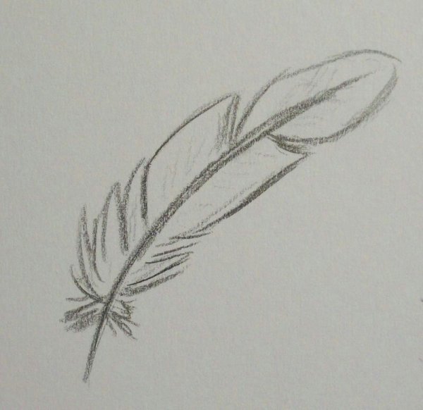 Перо карандашом