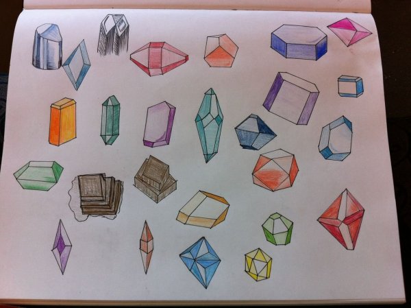 Кристаллы карандашом для начинающих