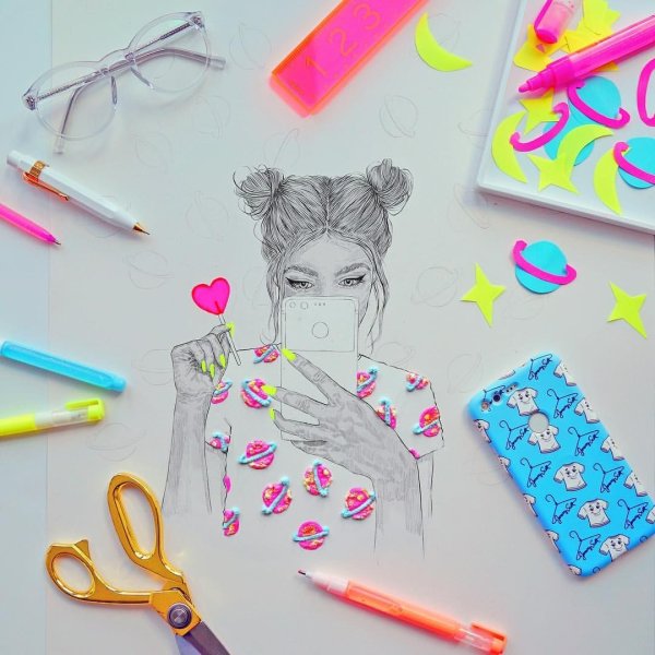 Идеи для рисования неон