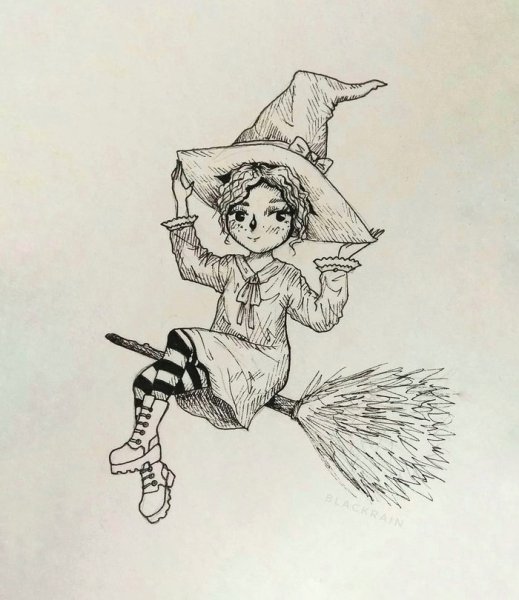 Ведьмочка рисунок