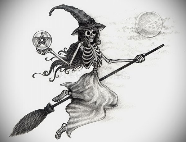 Тату ведьма эскизы