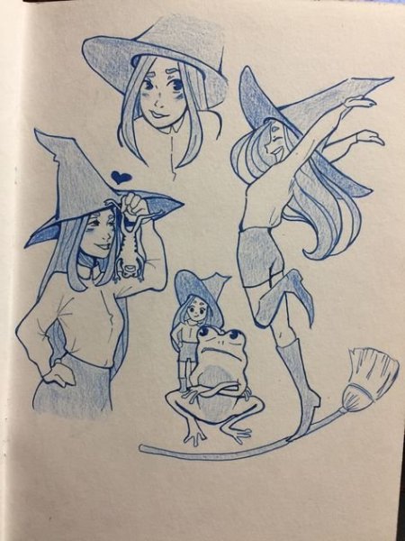 Раскраска ведьмочка