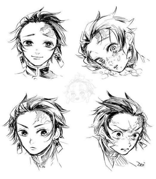 Танжиро рисунок для срисовки