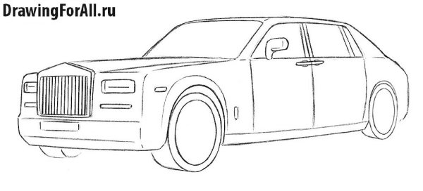 Раскраска Роллс Ройс Фантом