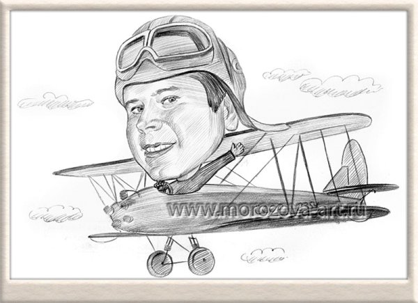Рисунок на 23 февраля летчик