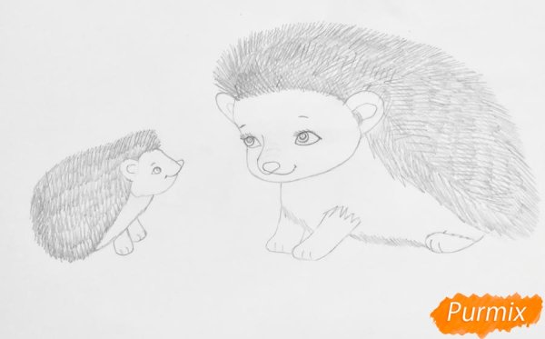 Ежик карандашом легко