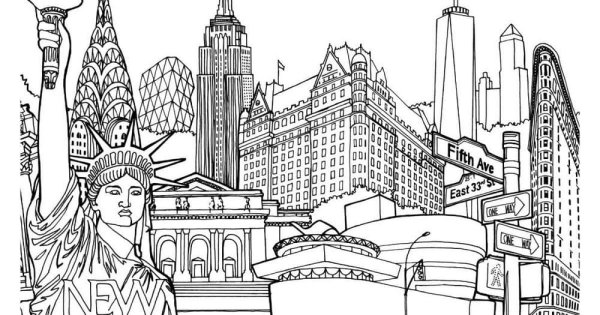 Раскраска антистресс город