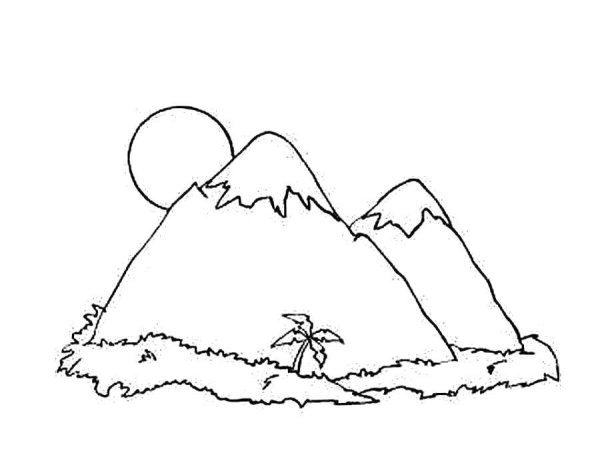 Горы контур