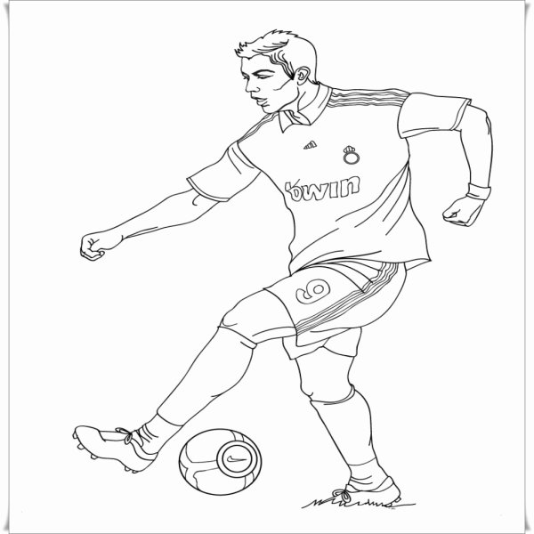 Раскраски футболистов Барселоны Месси
