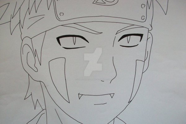 Рисунки карандашом аниме Наруто Киба