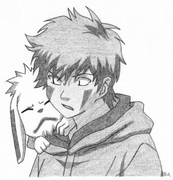 Киба Инузука для срисовки