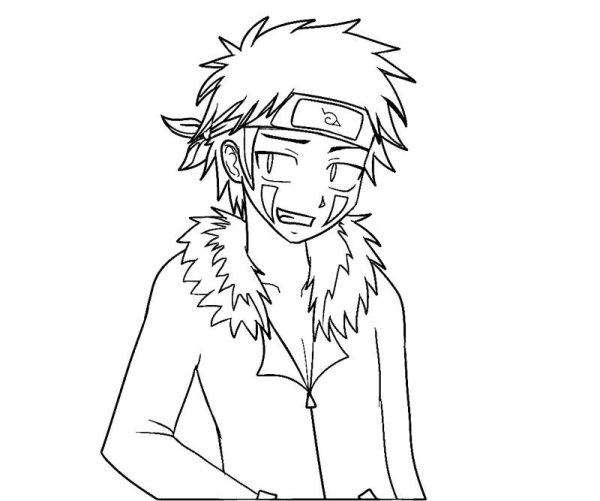 Раскраски Наруто Акамару