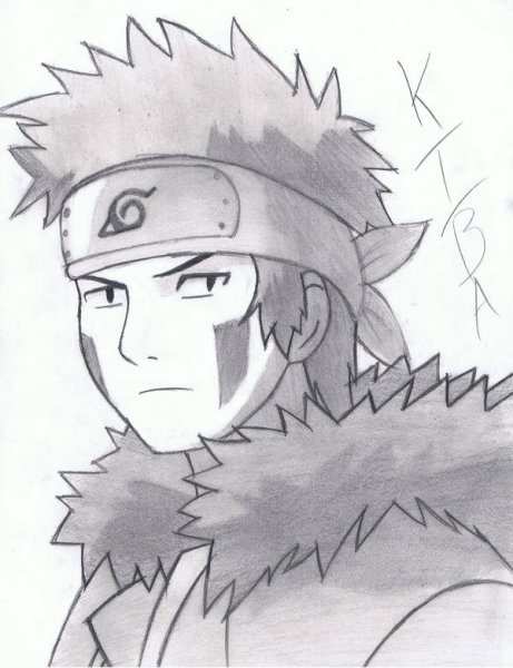 Киба Наруто рисунок