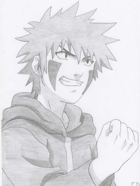 Киба Инузука рисовать