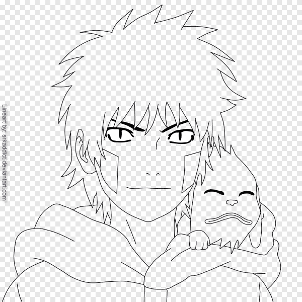 Раскраски аниме Наруто Киба