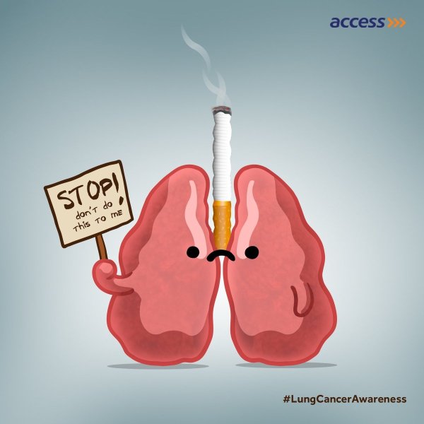 Рисунок легких курильщика