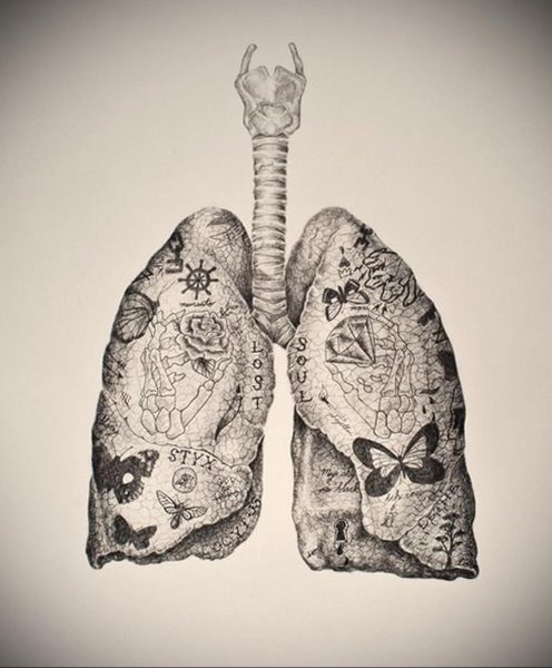 Рисунок легких человека
