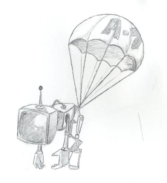 Парашютист карандашом
