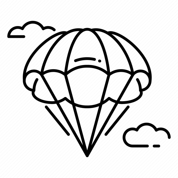 Парашют раскраска для детей