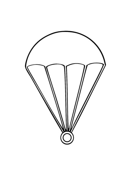 Парашют раскраска для детей