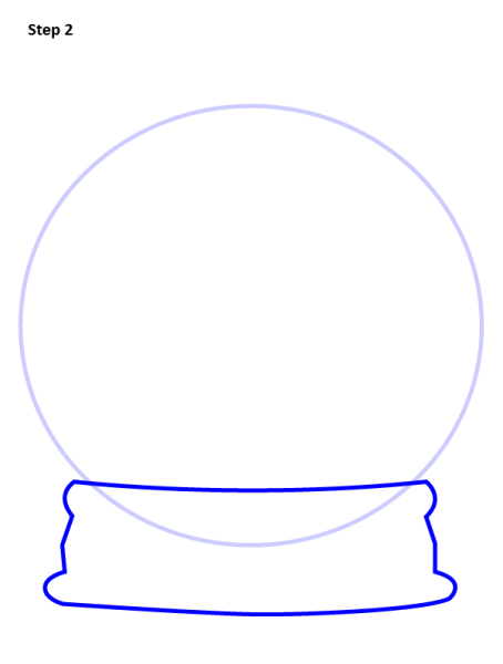 Рисование с детьми снежного шара