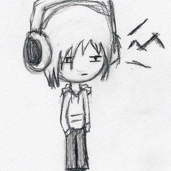 Эмо карандашом