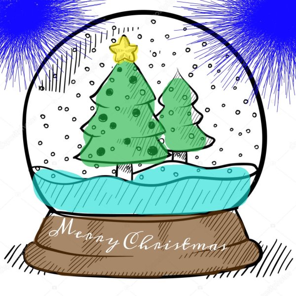 Простые новогодние рисунки