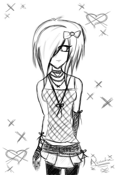 Аниме рисунки легкие