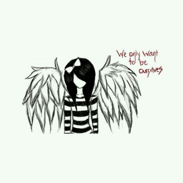 Эмо рисунки для срисовки